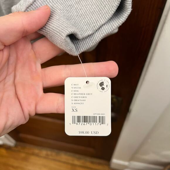 FP Free People Movement Valley Girl Sweatshirt size XS NWT's $98 Heather Gray - Picture 5 of 11